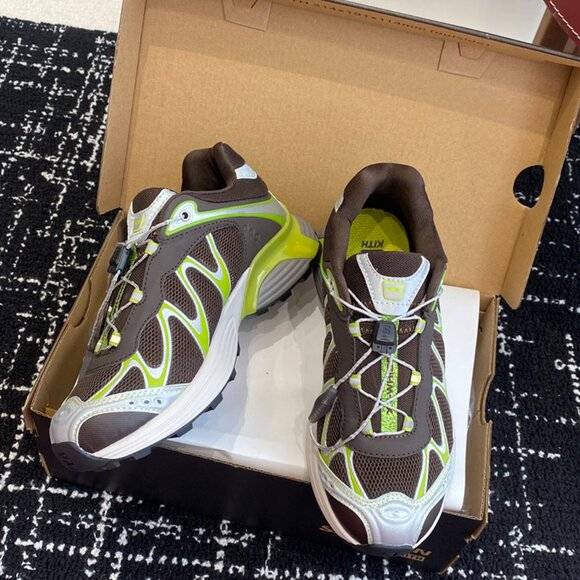 Kith X Salomon Xt Whisper Low Top Running Shoes Unisex Brown Green - Picture 5 of 7